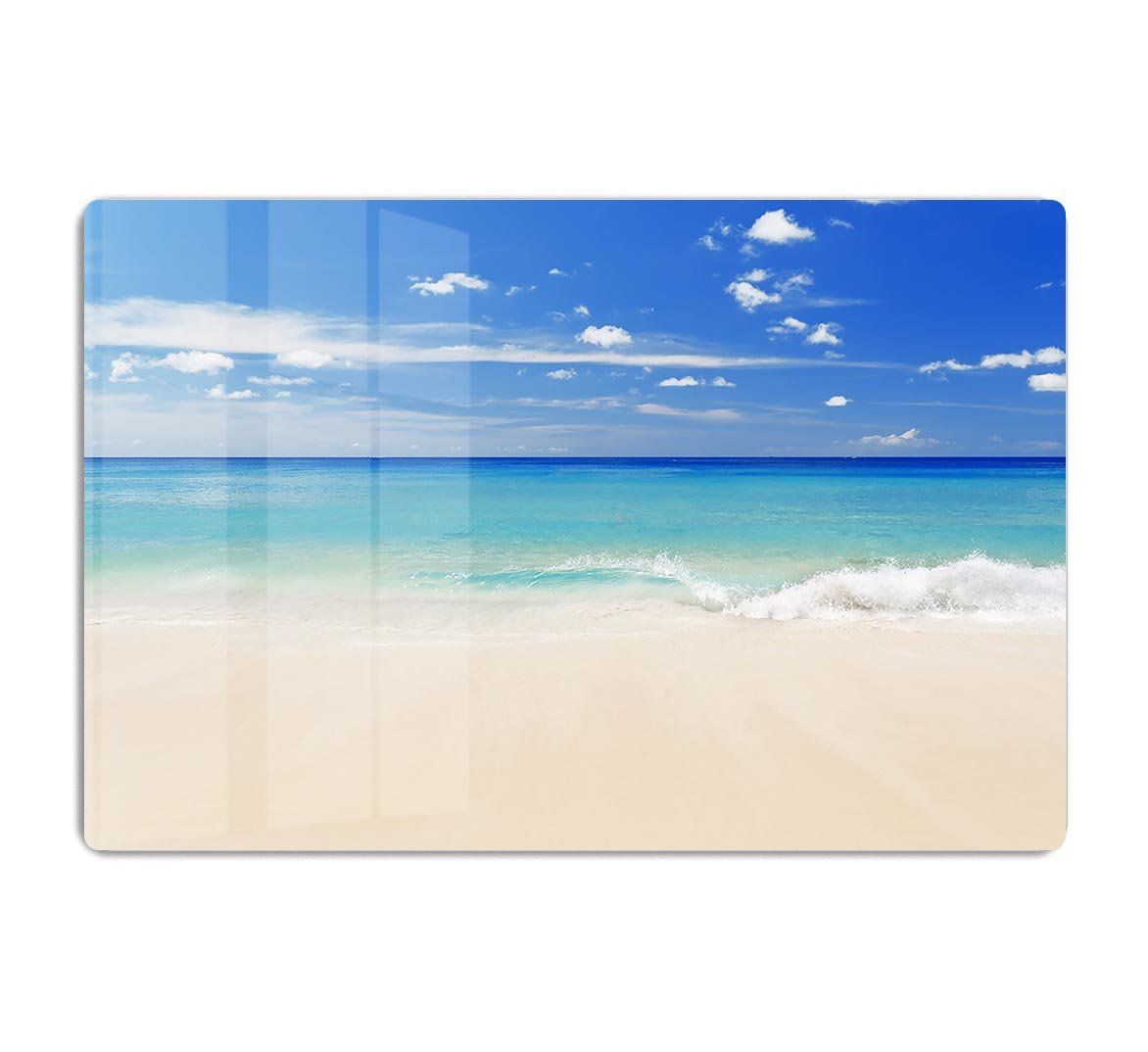Tropical white sand beach and blue sky HD Metal Print - Canvas Art Rocks - 1
