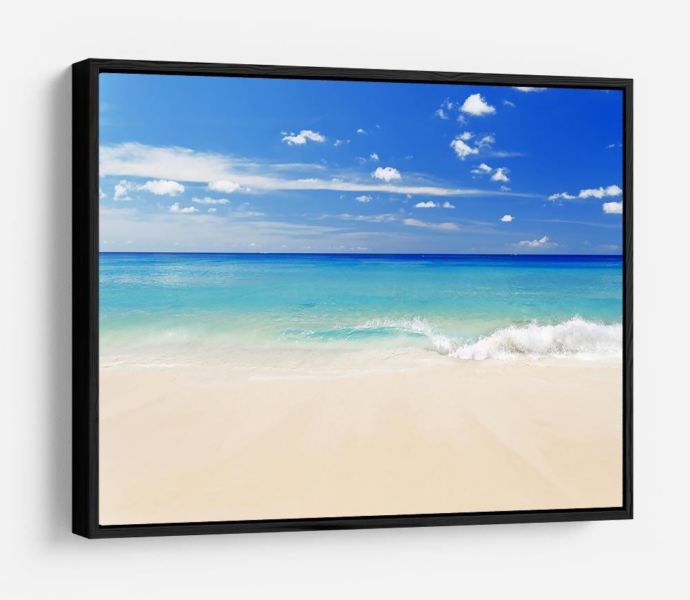 Tropical white sand beach and blue sky HD Metal Print - Canvas Art Rocks - 6