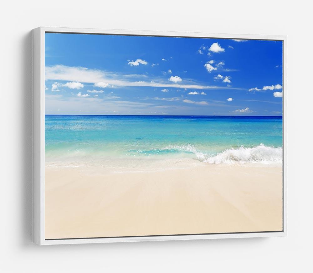 Tropical white sand beach and blue sky HD Metal Print - Canvas Art Rocks - 7