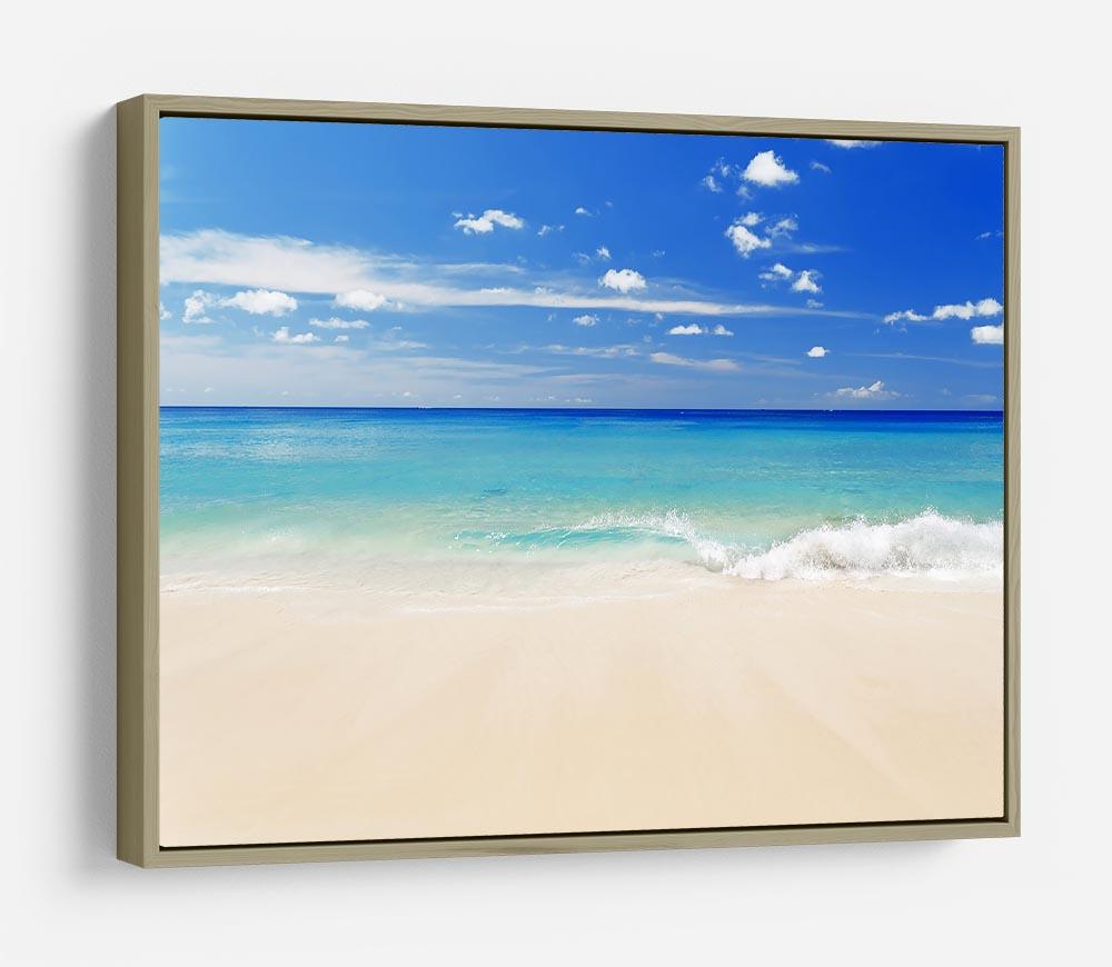 Tropical white sand beach and blue sky HD Metal Print - Canvas Art Rocks - 8