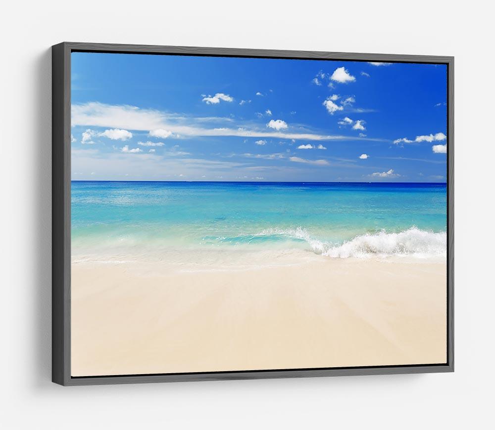 Tropical white sand beach and blue sky HD Metal Print - Canvas Art Rocks - 9