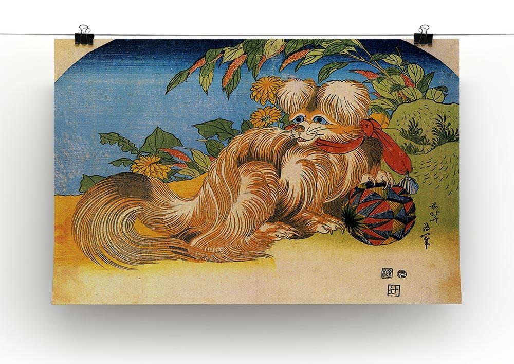 Tschin - the pet dog by Hokusai Canvas Print or Poster - Canvas Art Rocks - 2