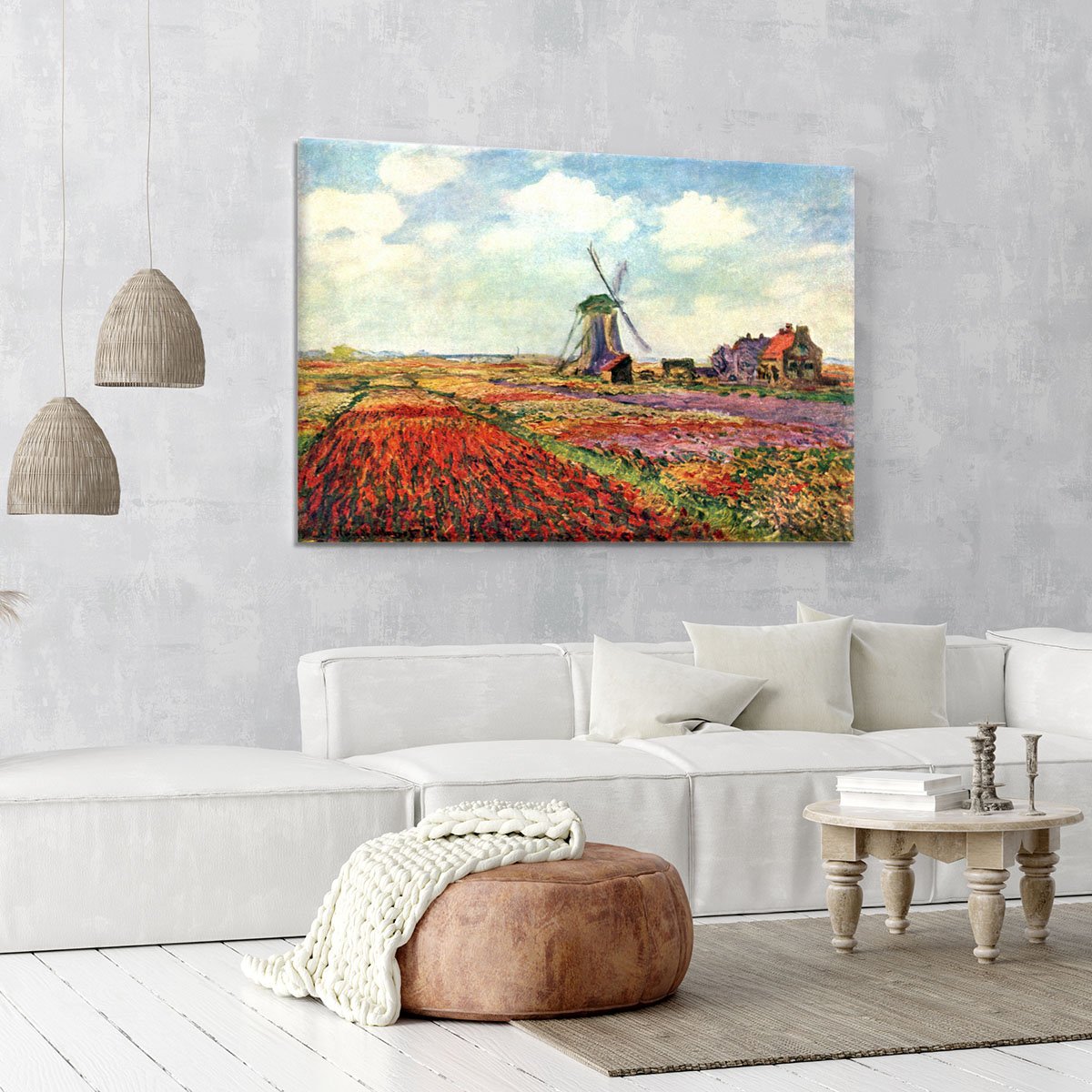 Tulips of Holland by Monet Canvas Print or Poster