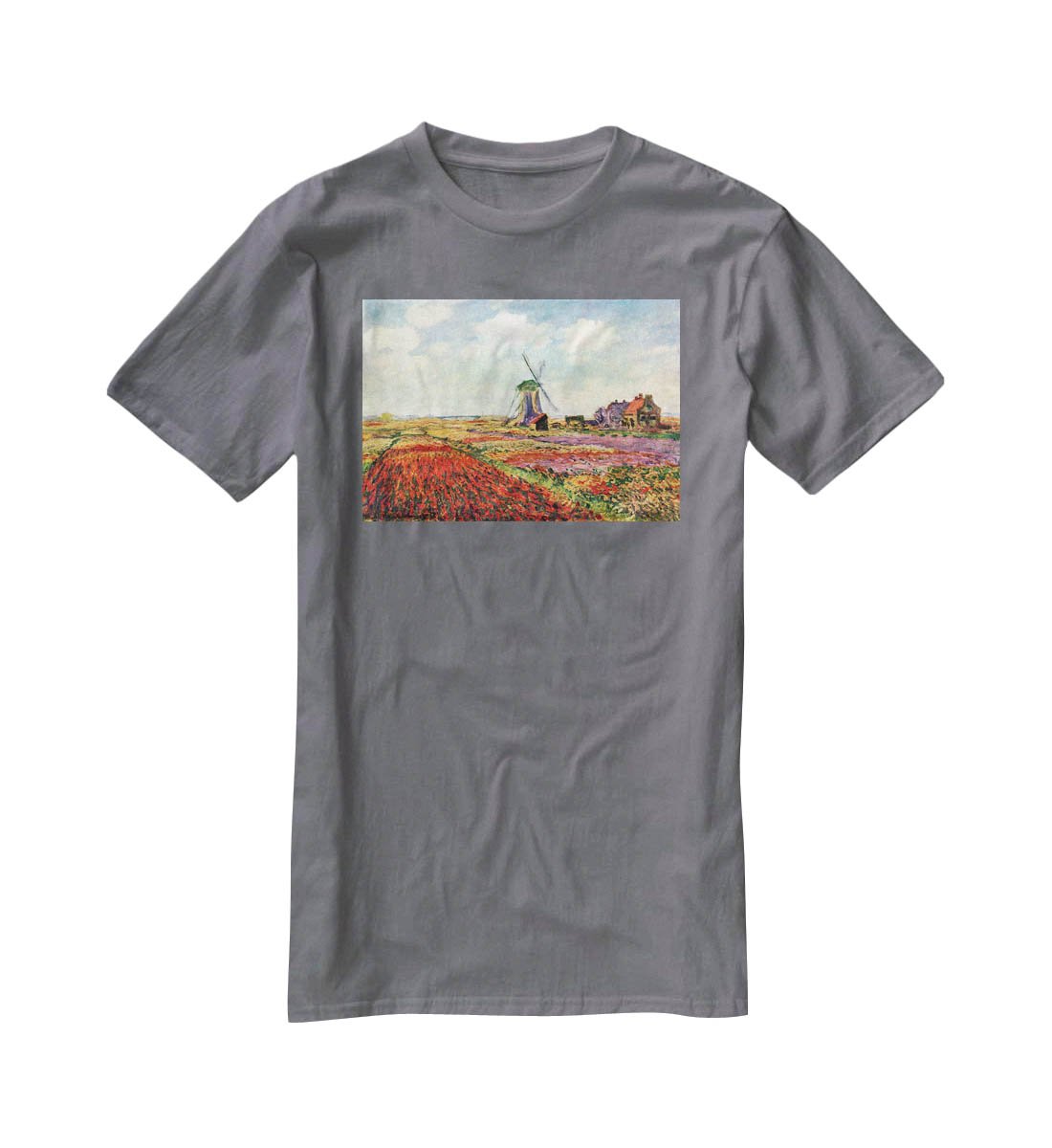 Tulips of Holland by Monet T-Shirt - Canvas Art Rocks - 3