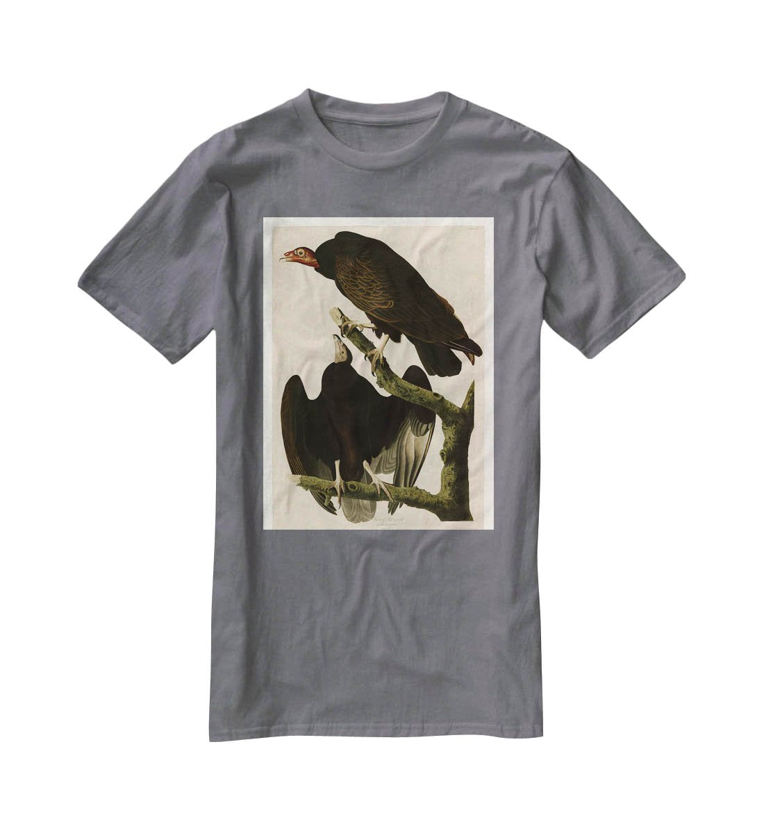 Turkey Buzzard by Audubon T-Shirt - Canvas Art Rocks - 3