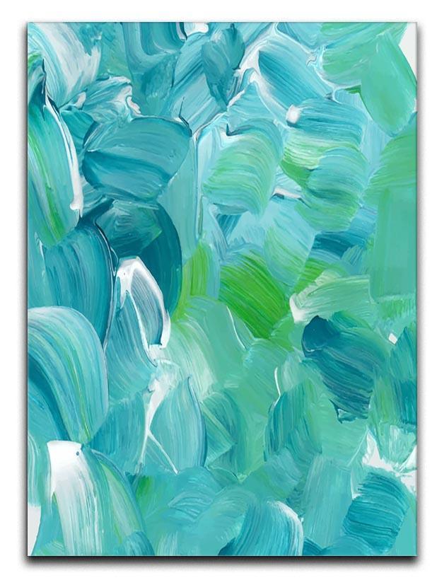 Turquoise blue oil paint Canvas Print or Poster  - Canvas Art Rocks - 1