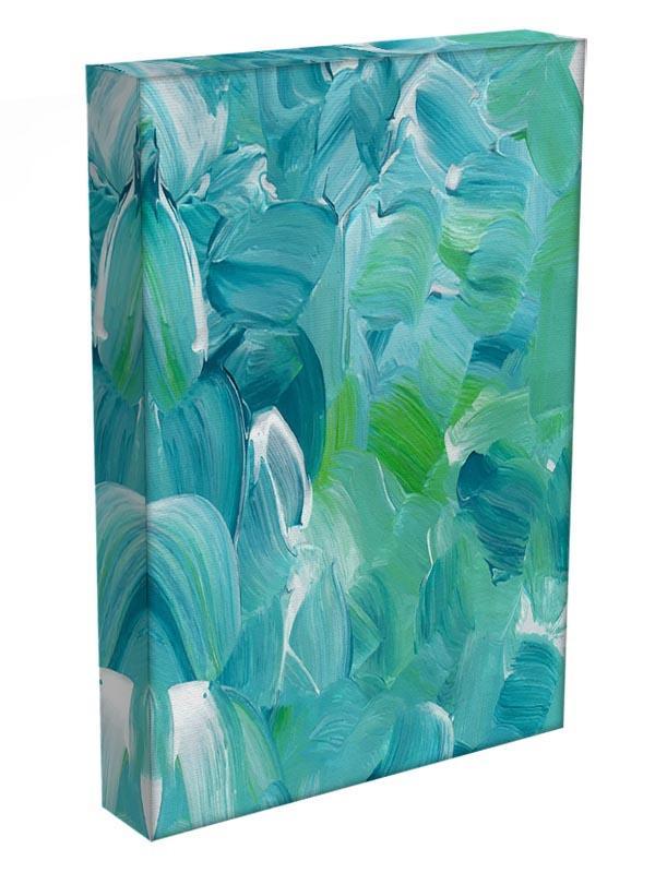 Turquoise blue oil paint Canvas Print or Poster - Canvas Art Rocks - 3