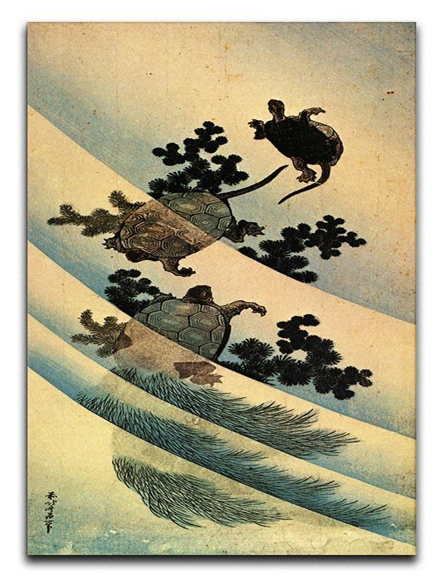 Turtles by Hokusai Canvas Print or Poster  - Canvas Art Rocks - 1