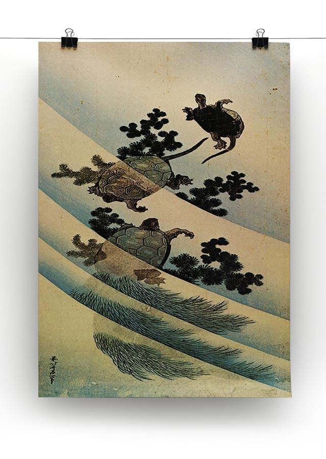 Turtles by Hokusai Canvas Print or Poster - Canvas Art Rocks - 2