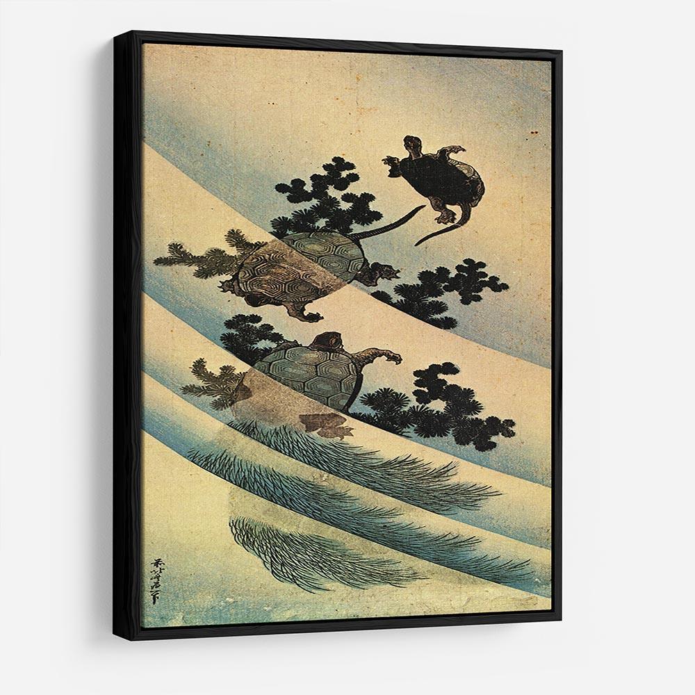 Turtles by Hokusai HD Metal Print