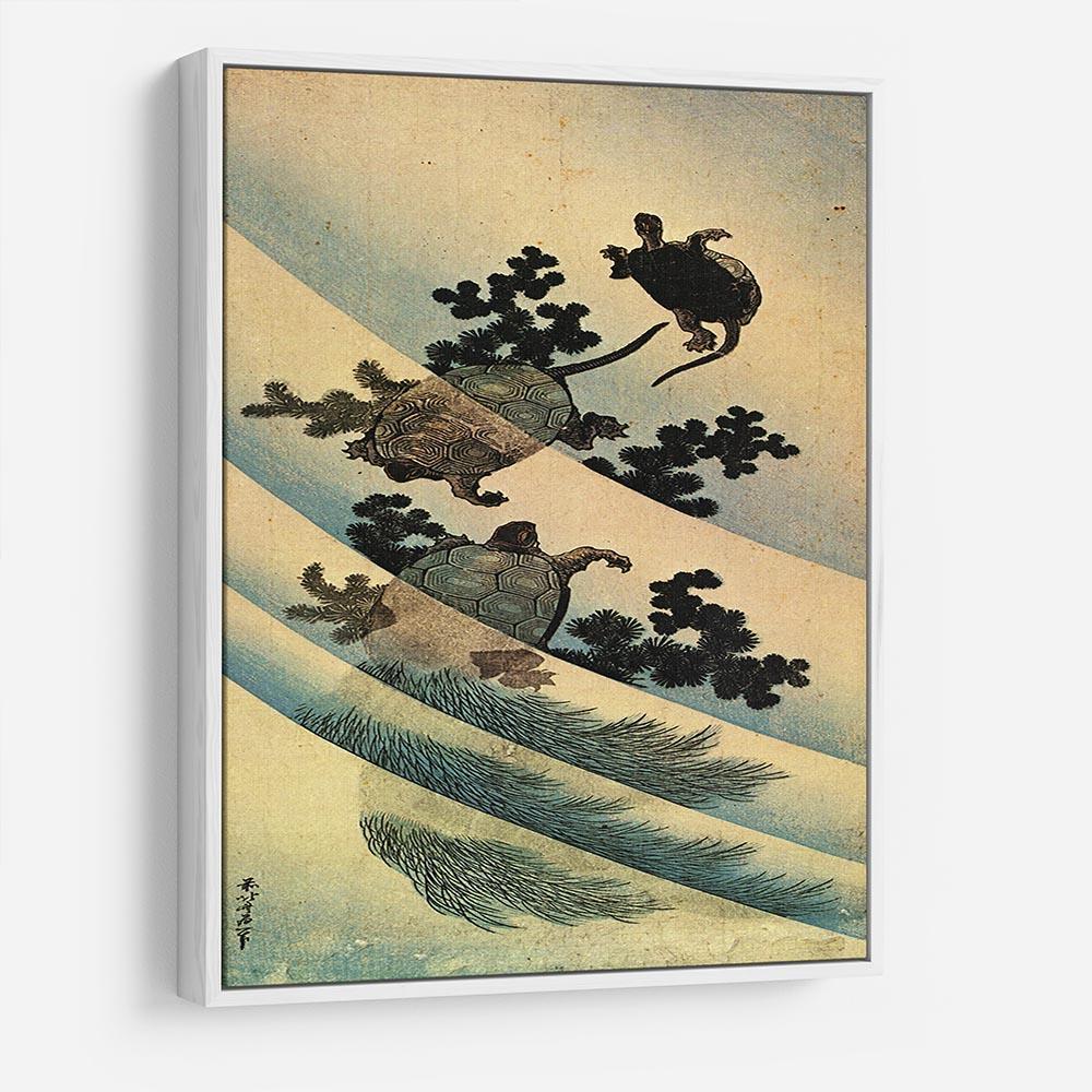 Turtles by Hokusai HD Metal Print