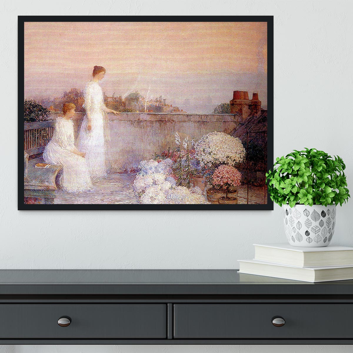 Twilight by Hassam Framed Print - Canvas Art Rocks - 2