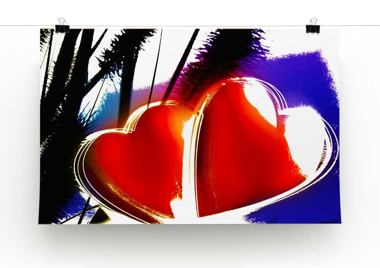 Two Hearts Print - Canvas Art Rocks - 2