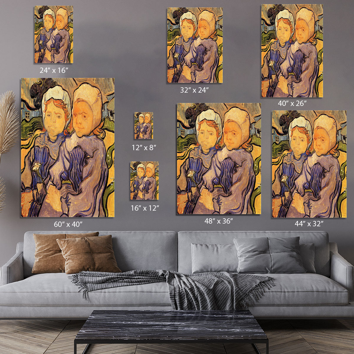 Two Children by Van Gogh Canvas Print or Poster - Canvas Art Rocks - 7