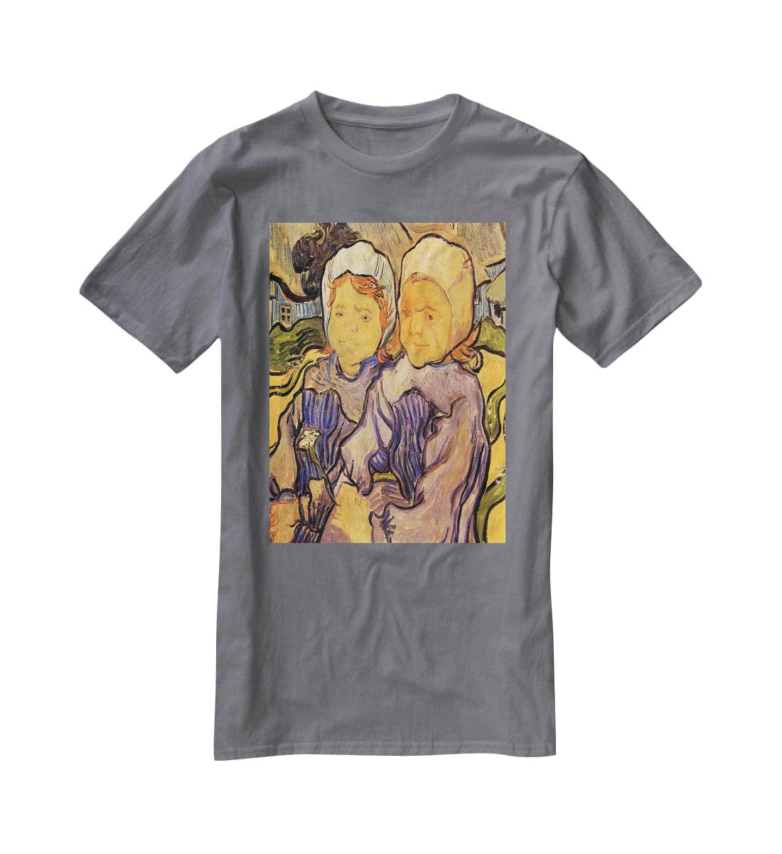Two Children by Van Gogh T-Shirt - Canvas Art Rocks - 3