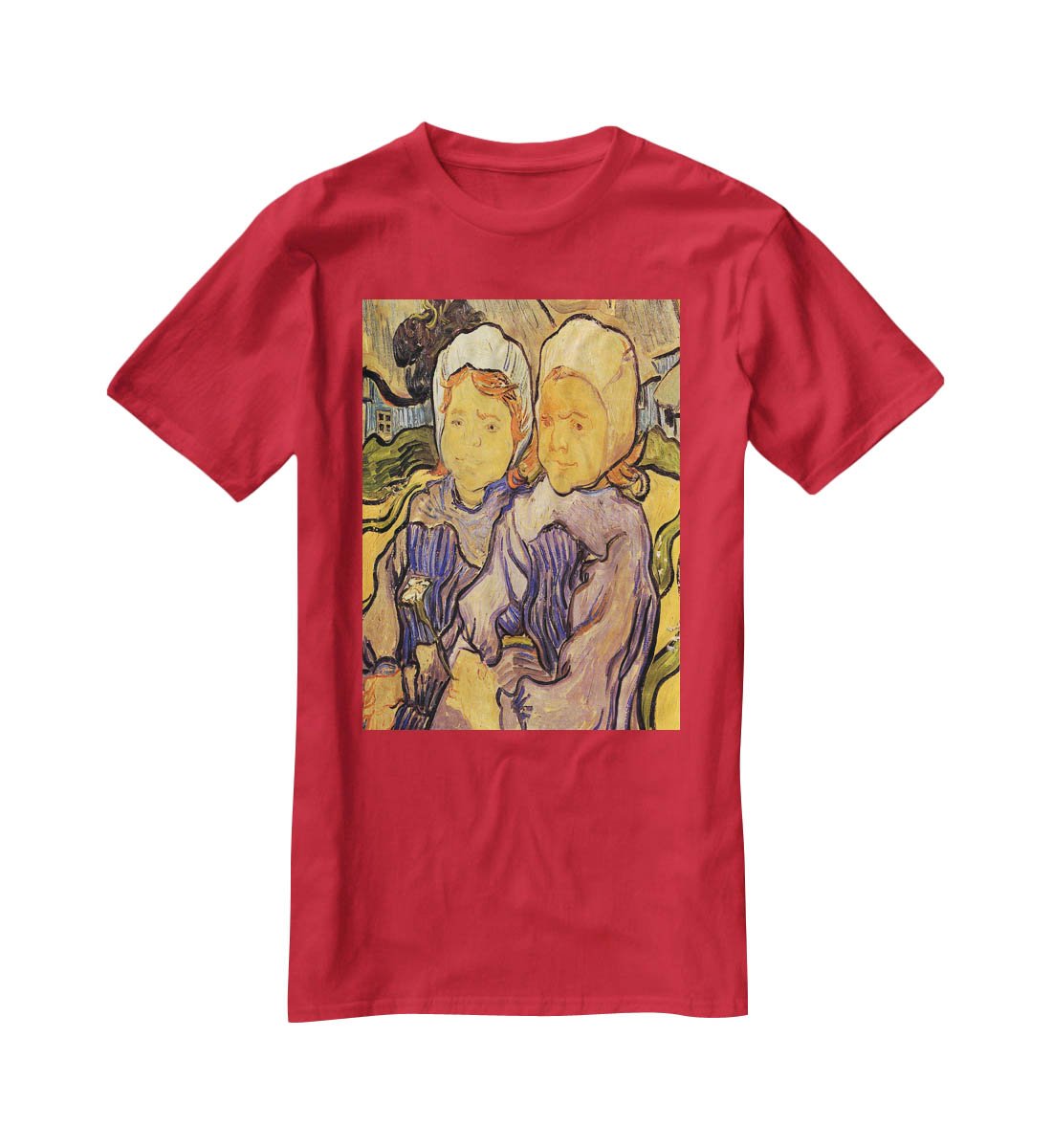 Two Children by Van Gogh T-Shirt - Canvas Art Rocks - 4