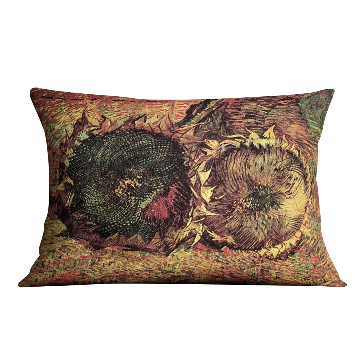 Two Cut Sunflowers 2 by Van Gogh Throw Pillow