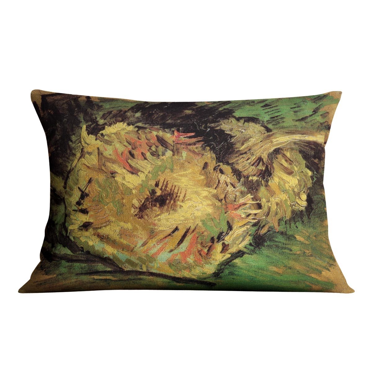 Two Cut Sunflowers by Van Gogh Throw Pillow