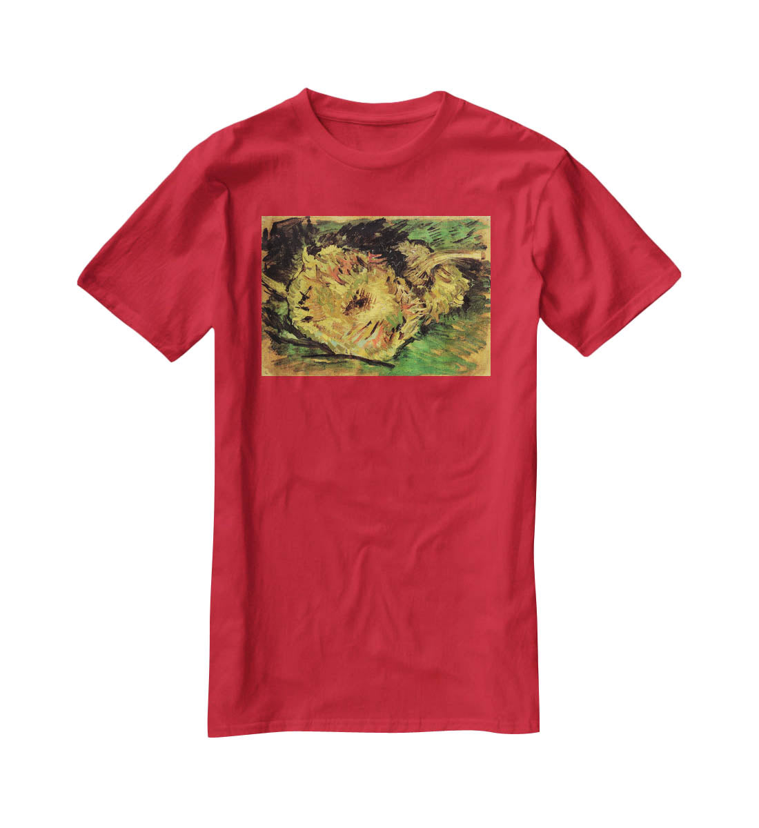 Two Cut Sunflowers by Van Gogh T-Shirt - Canvas Art Rocks - 4
