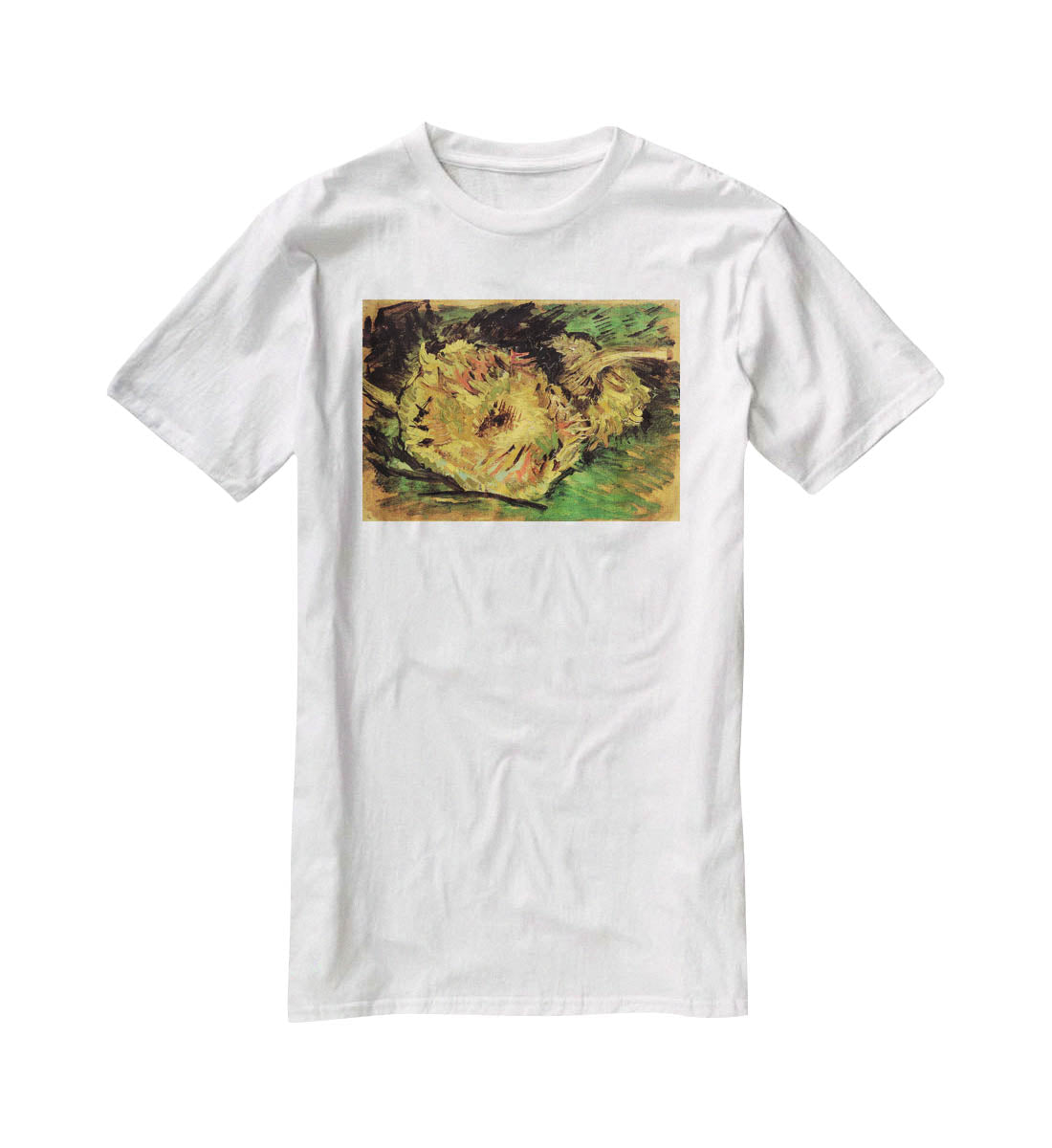 Two Cut Sunflowers by Van Gogh T-Shirt - Canvas Art Rocks - 5