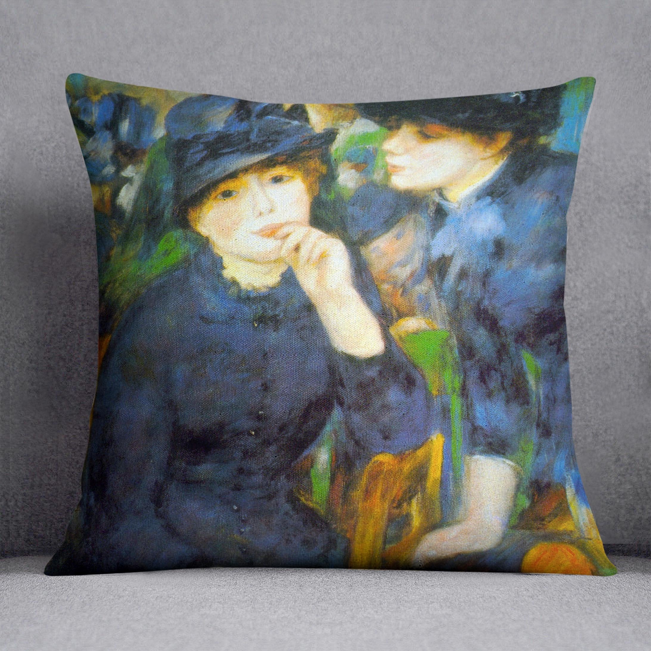Two Girls by Renoir Throw Pillow