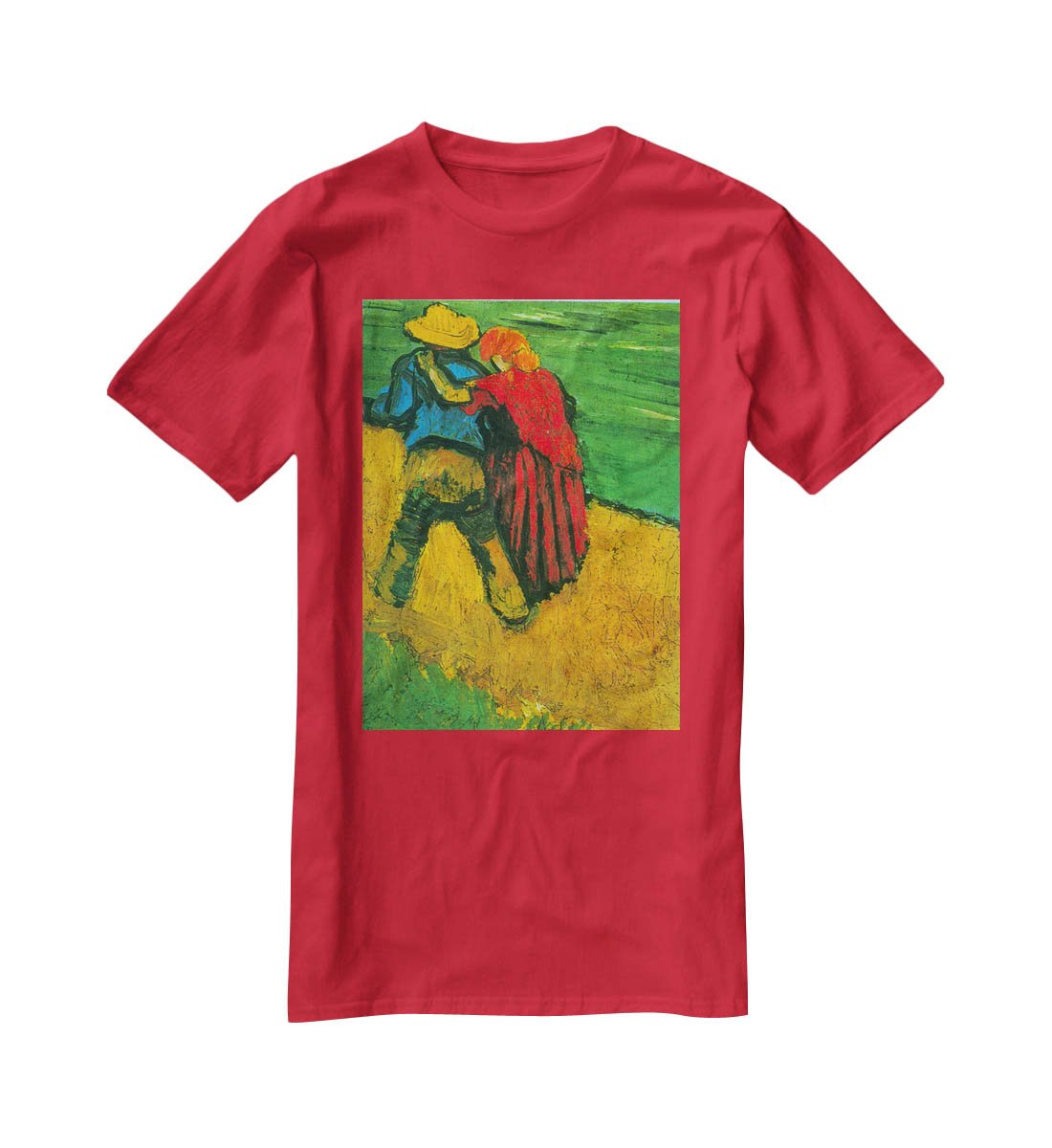Two Lovers By Vincent Van Gogh T-Shirt - Canvas Art Rocks - 4