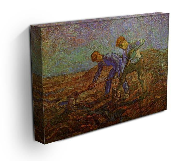 Two Peasants Digging by Van Gogh Canvas Print & Poster - Canvas Art Rocks - 3