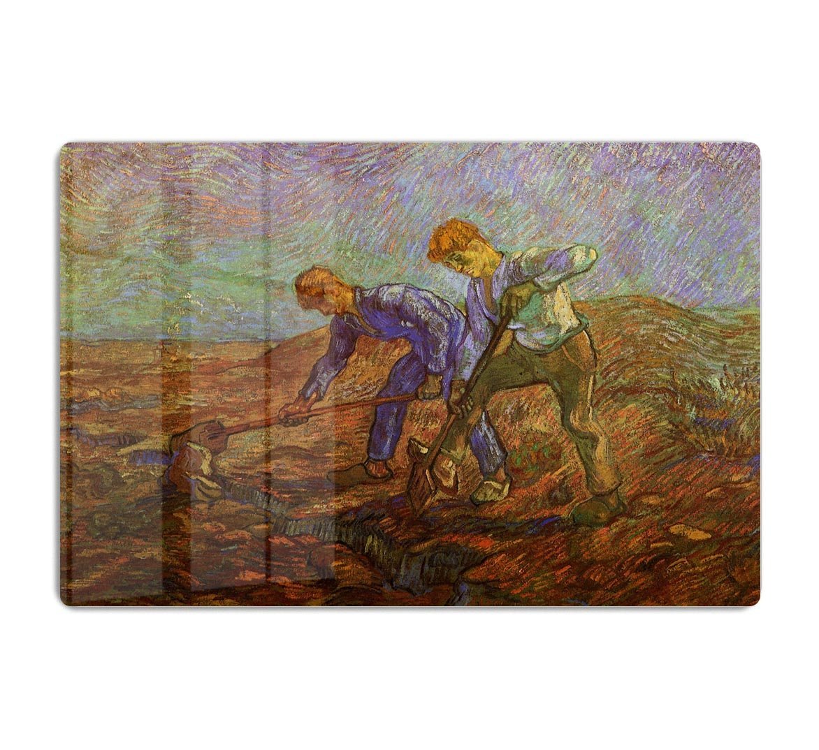Two Peasants Digging by Van Gogh HD Metal Print