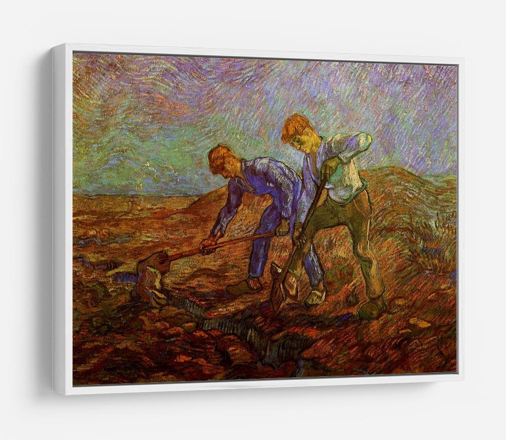 Two Peasants Digging by Van Gogh HD Metal Print