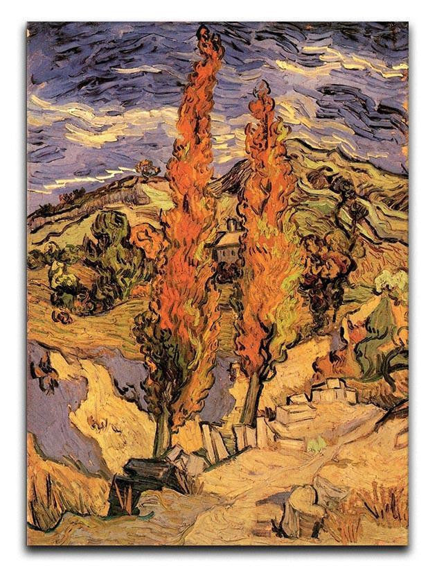 Two Poplars on a Road Through the Hills by Van Gogh Canvas Print & Poster  - Canvas Art Rocks - 1