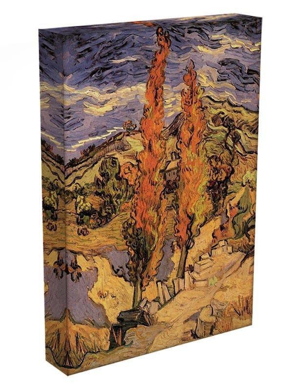 Two Poplars on a Road Through the Hills by Van Gogh Canvas Print & Poster - Canvas Art Rocks - 3