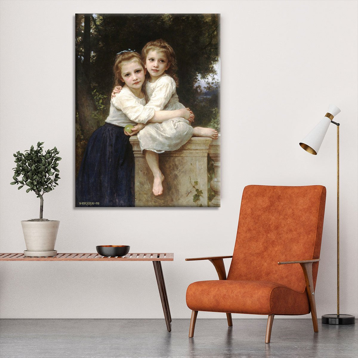 Two Sisters By Bouguereau Canvas Print or Poster