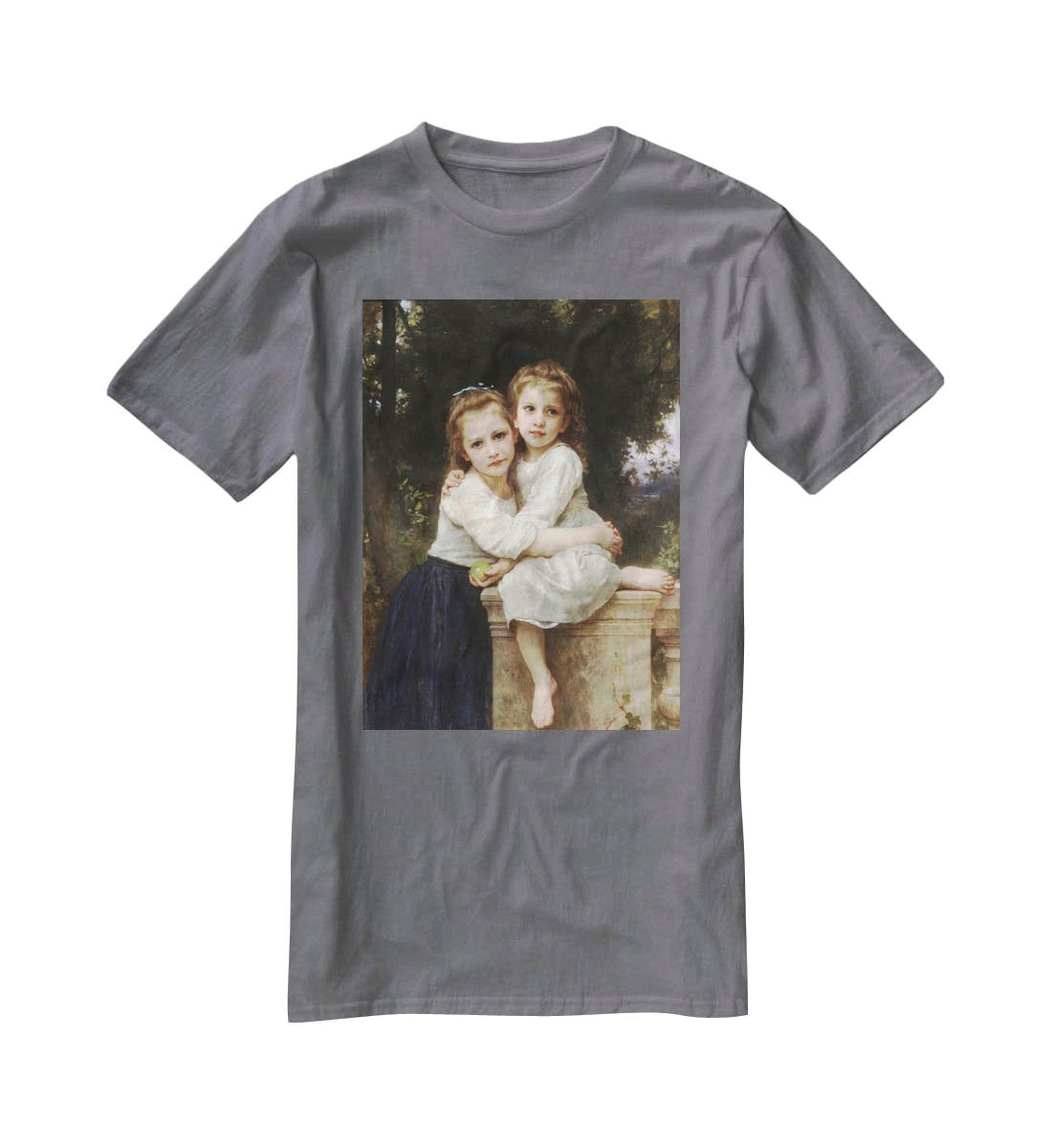 Two Sisters By Bouguereau T-Shirt - Canvas Art Rocks - 3