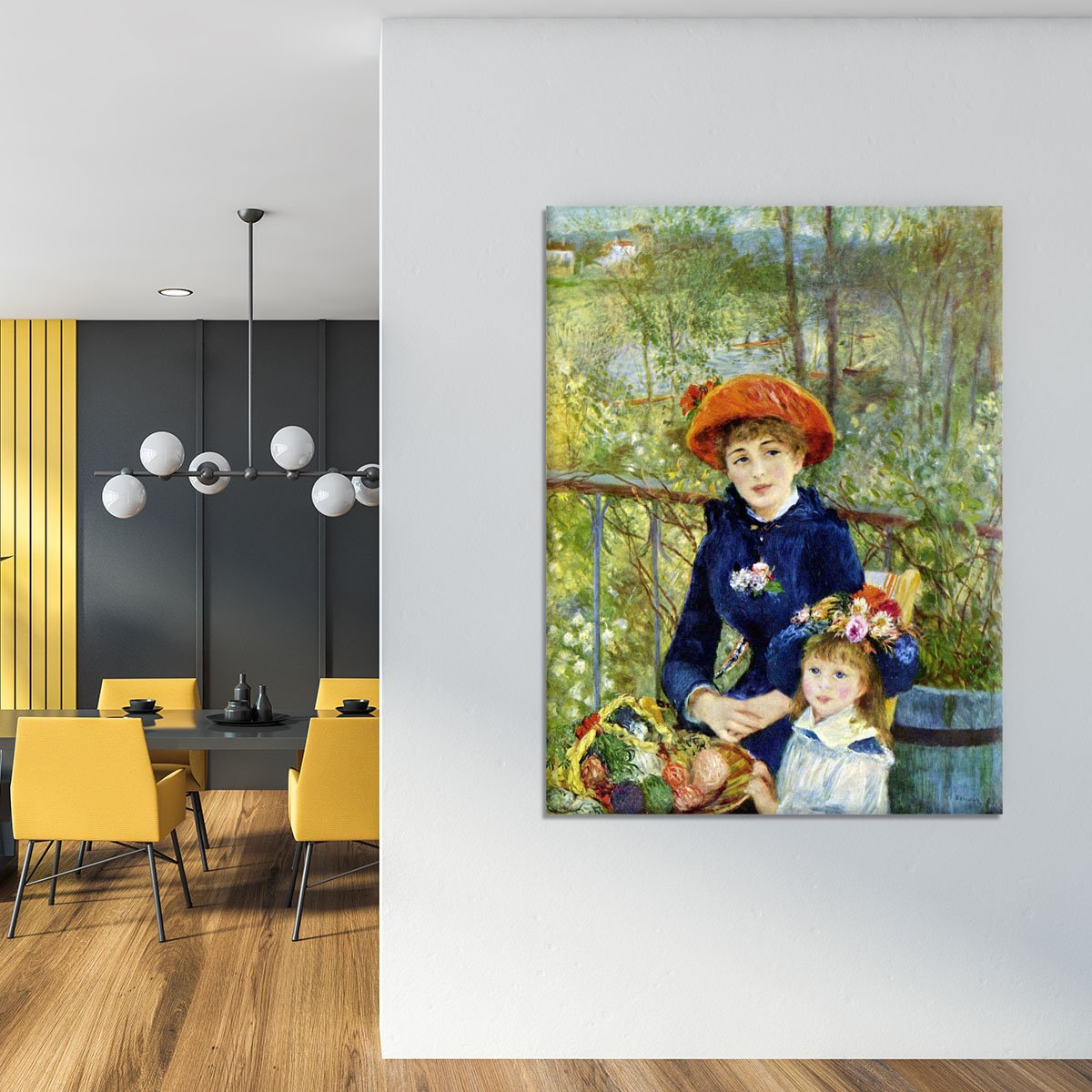 Two Sisters On The Terrace by Renoir Canvas Print or Poster
