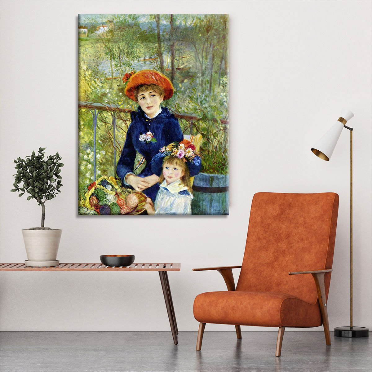 Two Sisters On The Terrace by Renoir Canvas Print or Poster