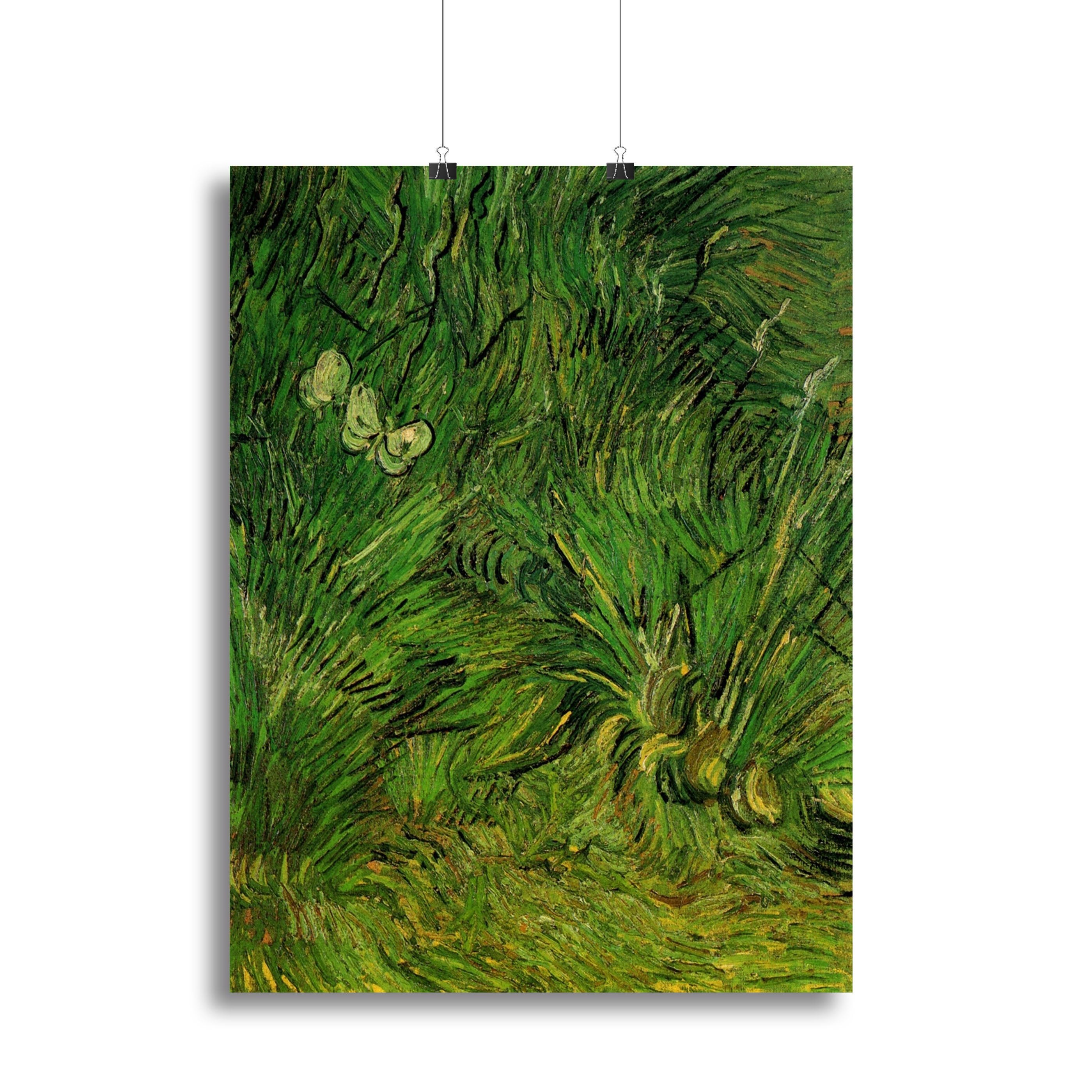 Two White Butterflies by Van Gogh Canvas Print or Poster