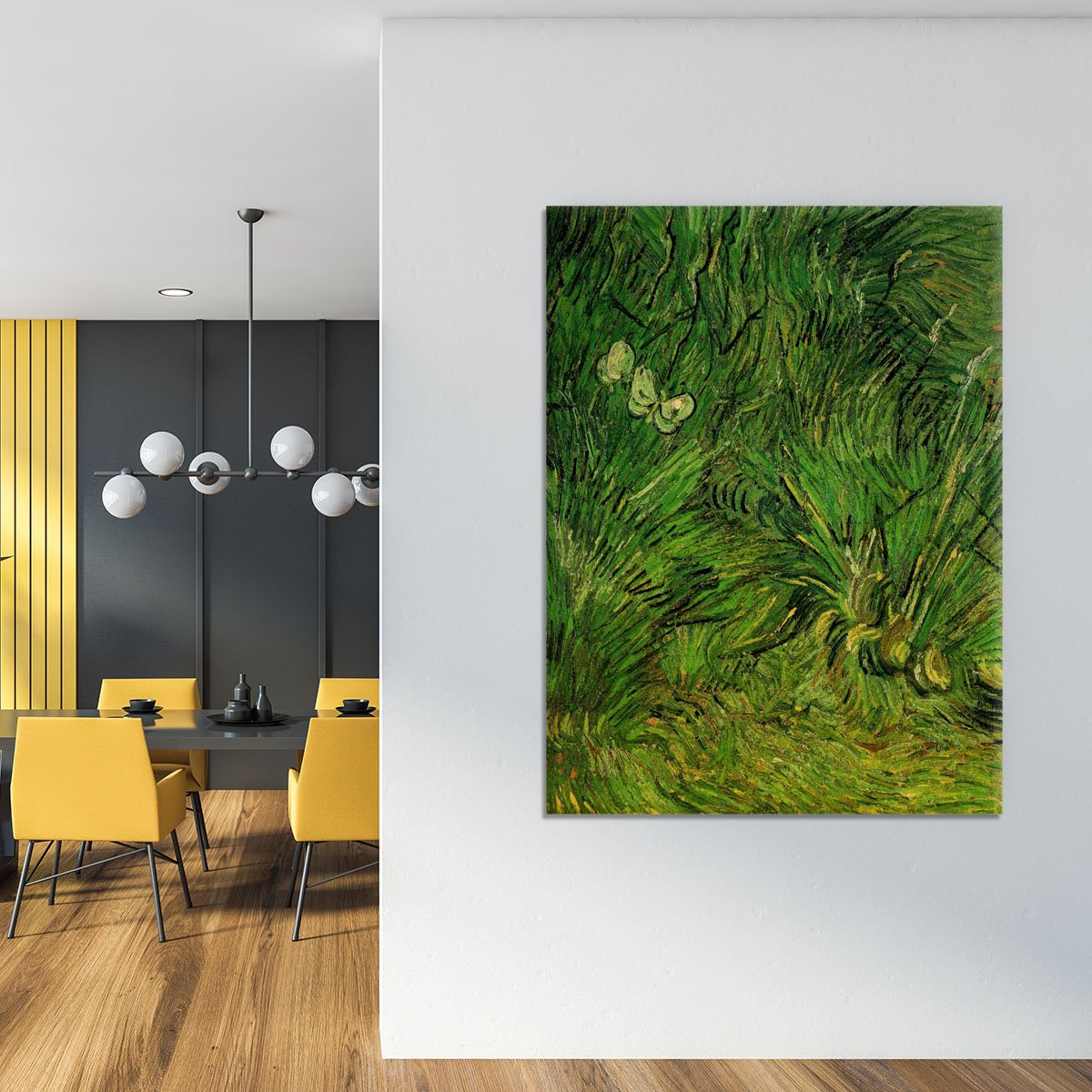 Two White Butterflies by Van Gogh Canvas Print or Poster