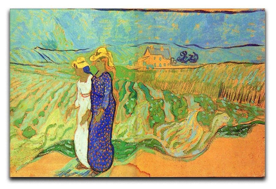 Two Women Crossing the Fields by Van Gogh Canvas Print & Poster  - Canvas Art Rocks - 1
