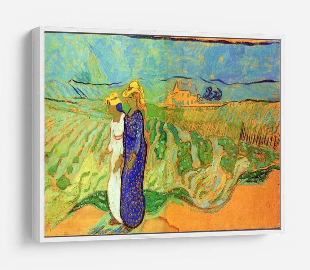 Two Women Crossing the Fields by Van Gogh HD Metal Print
