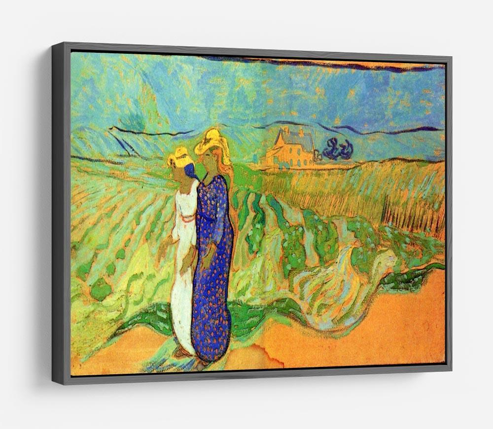 Two Women Crossing the Fields by Van Gogh HD Metal Print