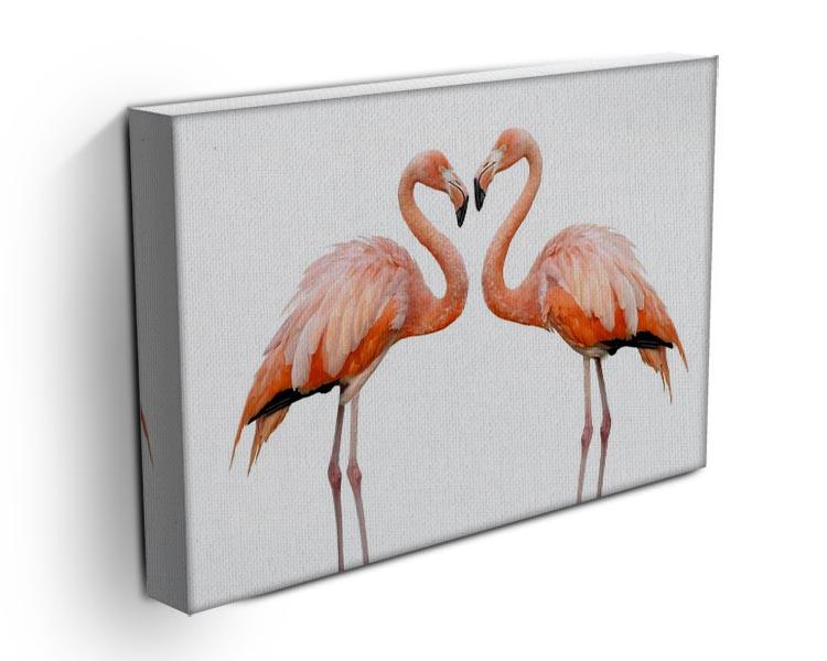 Two beautiful flamingos in love Canvas Print or Poster - Canvas Art Rocks - 3