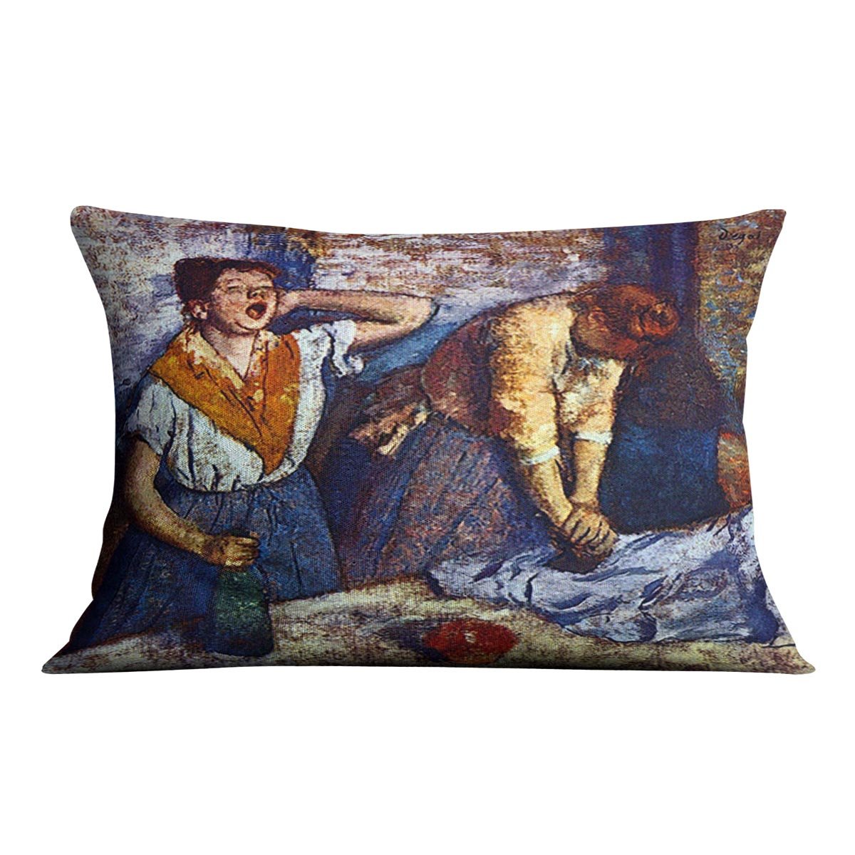 Two cleaning women by Degas Cushion