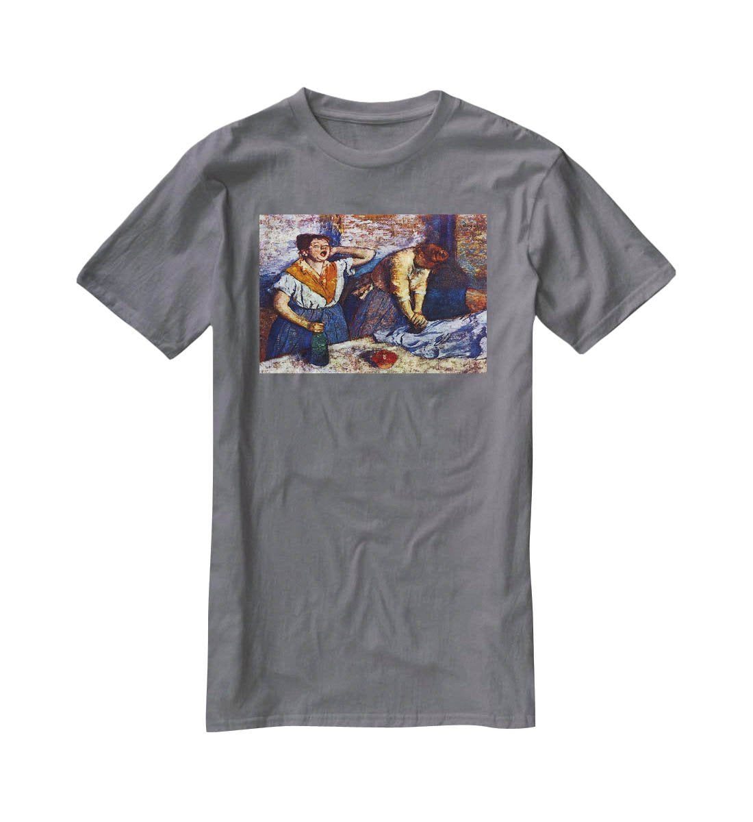 Two cleaning women by Degas T-Shirt - Canvas Art Rocks - 3
