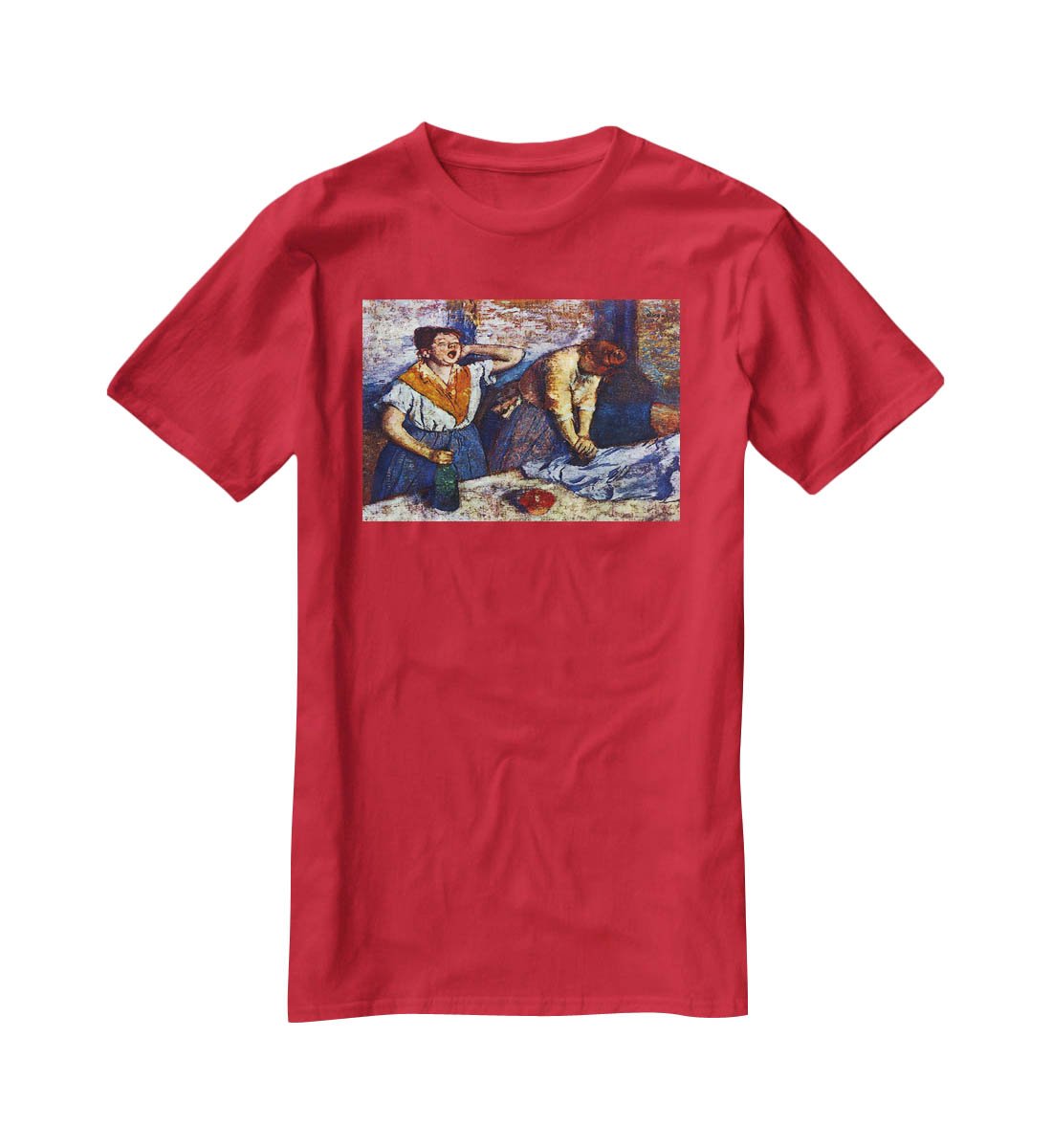 Two cleaning women by Degas T-Shirt - Canvas Art Rocks - 4
