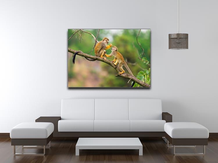 Two common squirrel monkeys Canvas Print or Poster - Canvas Art Rocks - 4