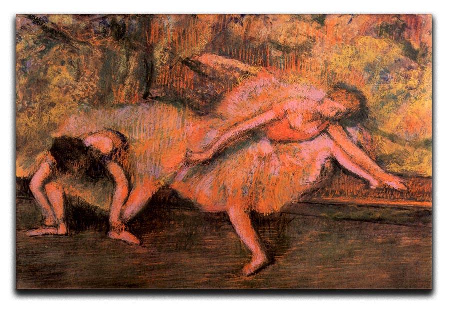 Two dancers on a bank by Degas Canvas Print or Poster - Canvas Art Rocks - 1