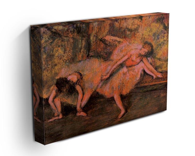 Two dancers on a bank by Degas Canvas Print or Poster - Canvas Art Rocks - 3