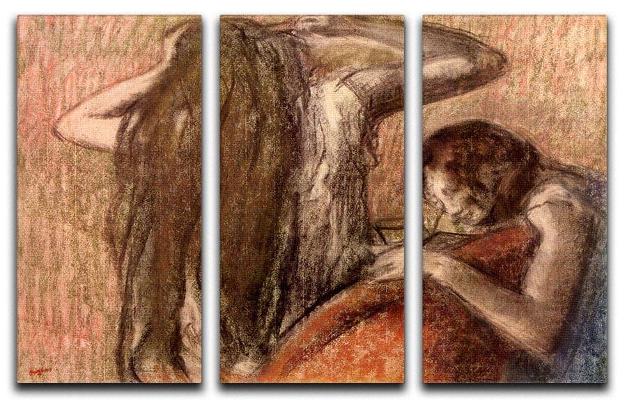 Two girls by Degas 3 Split Panel Canvas Print - Canvas Art Rocks - 1