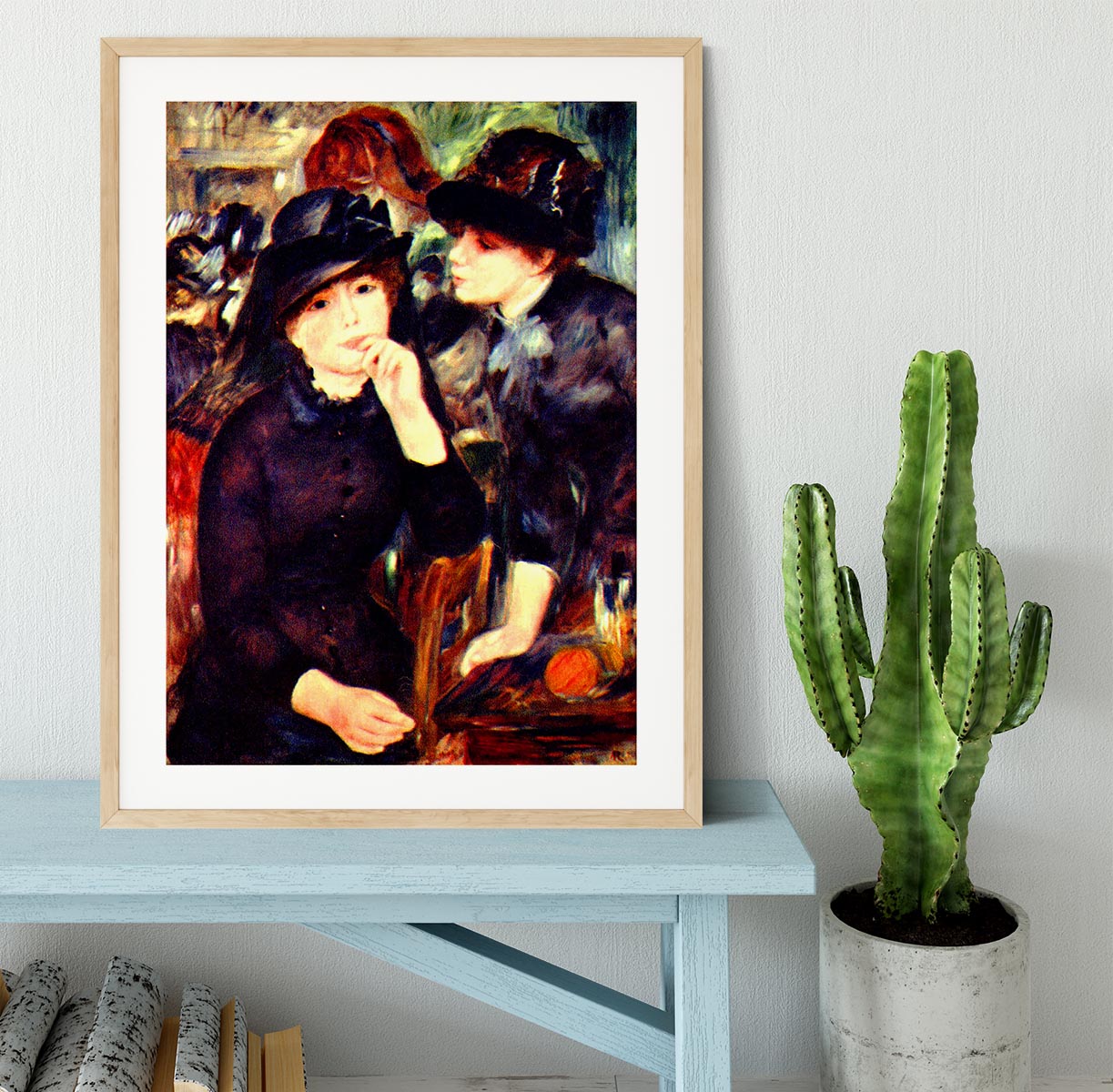 Two girls in black by Renoir Framed Print - Canvas Art Rocks - 3