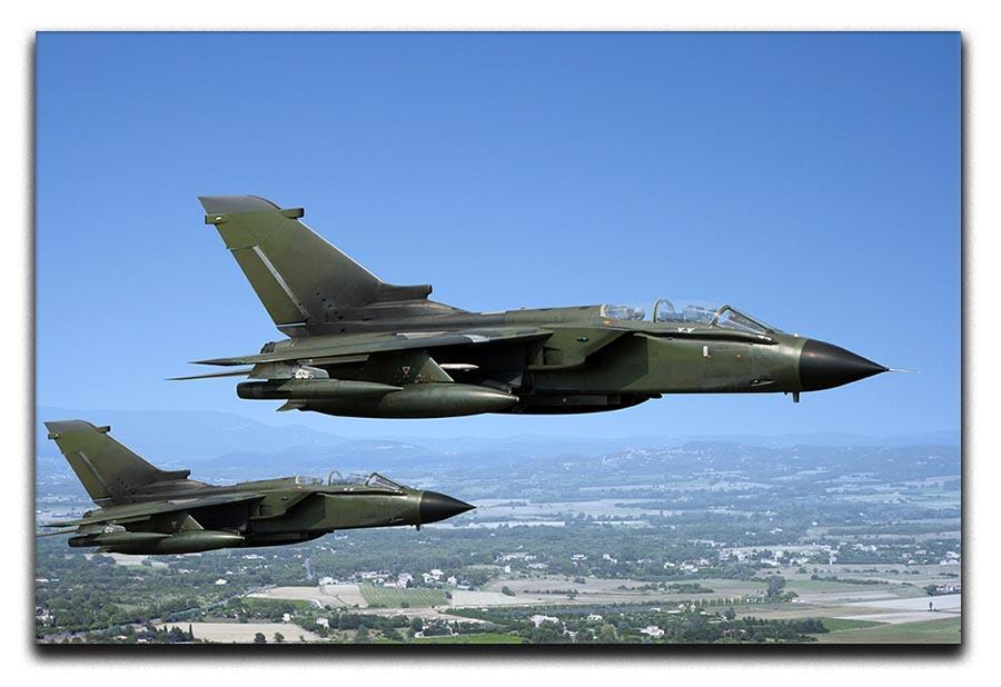 Two green fighter jets Canvas Print or Poster  - Canvas Art Rocks - 1
